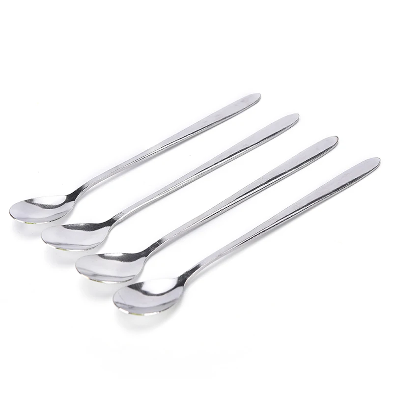 

1PCS 16CM Spoon Long Handle Stainless Steel Teaspoon Creative Ice Cream Coffee Soup Tea Cocktail