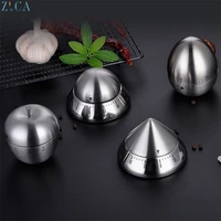 zlca kitchen timer stainless steel cooking eggs 60 minutes mechanical alarm clock baking cooking tools countdown time management