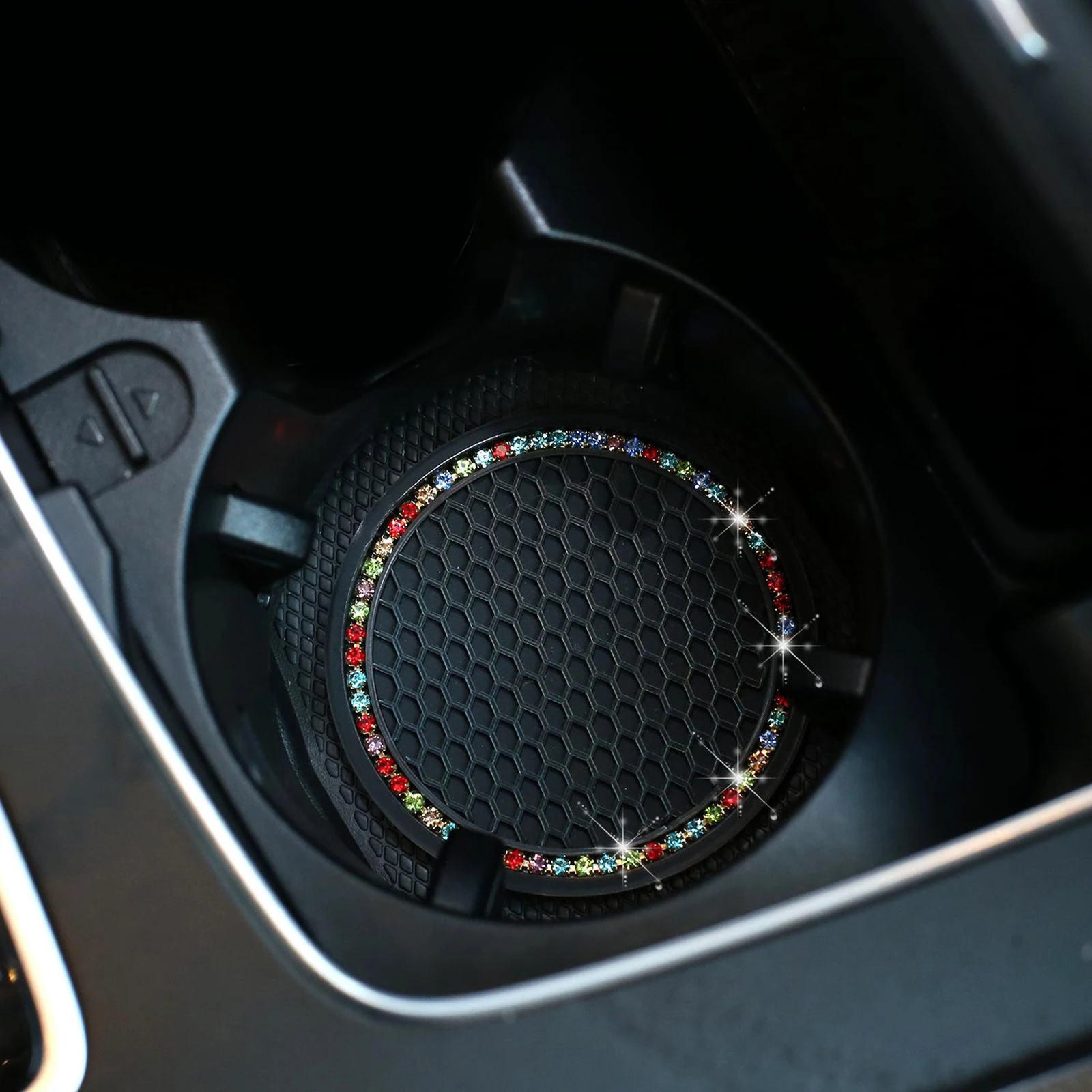 

Universal Durable Vehicle Bling Sparking Crystal Coaster* Car Accessories Anti