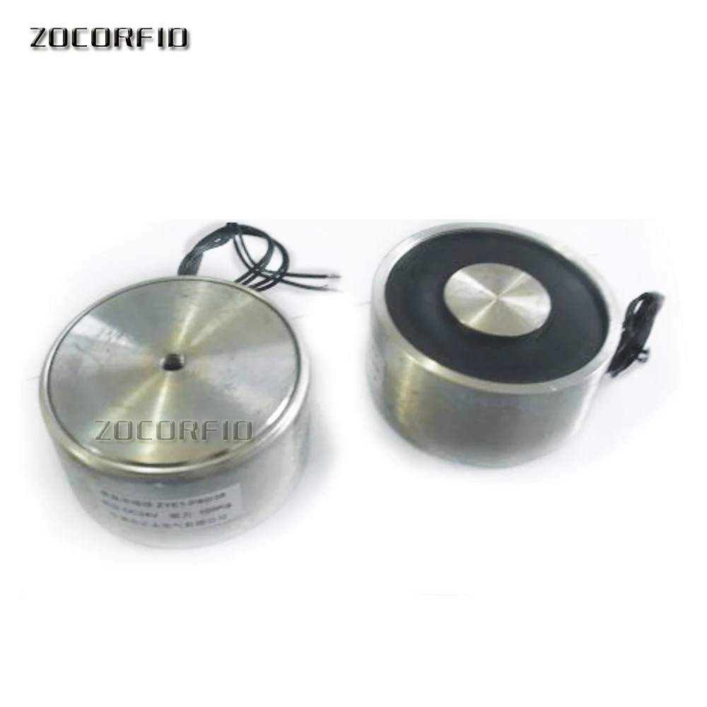 Круглый электроудерживающий магнит Electro P34/18 DC12V 20 кг (200 Н) всасывающий электромагнит постоянного тока,
