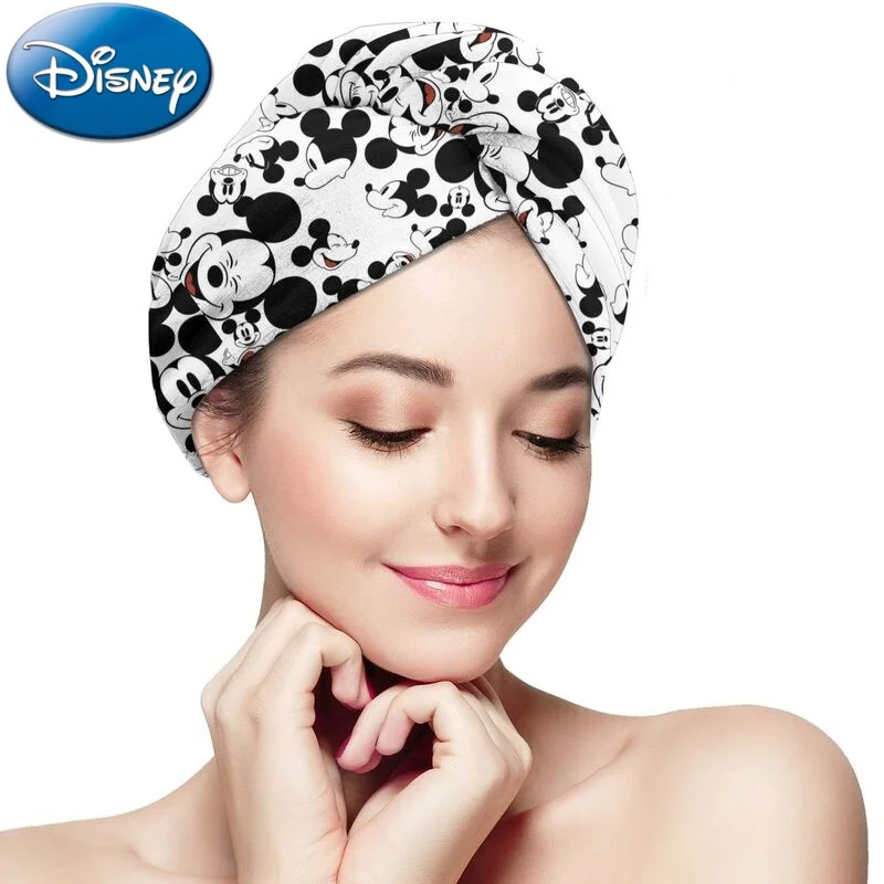 

2022 New Disney Cartoon Woman Dry Hair Cap Super Absorbent And Quick-Drying Shower Cap Towel Cap Wiping Head Towel Headscarf