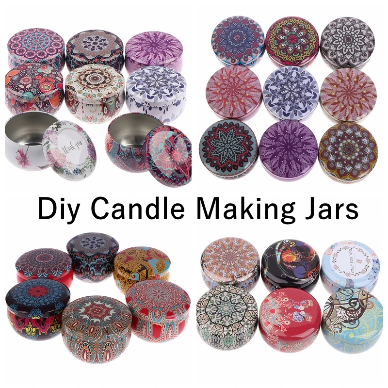 Round Container With Lid Small Diy Candle Making Wedding Sweet Gifts