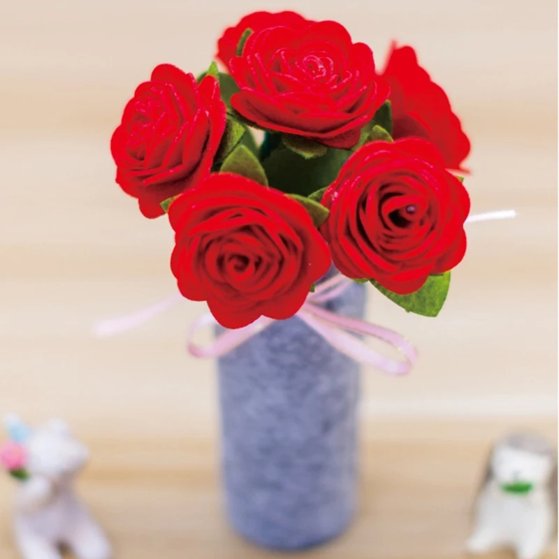 Фетровое ремесло сделай сам цветок розы для украшения дома цветы из фетровой