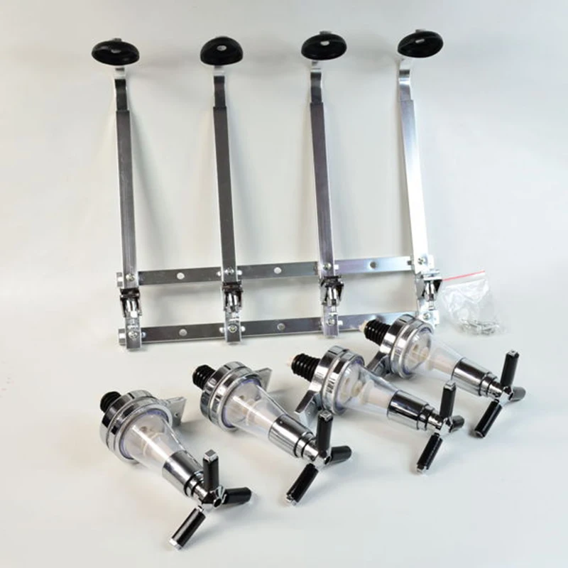 

4 Bottle Stand Optic Dispenser Drinks Wine Dispensers Wall Mounted Bartending Set J8