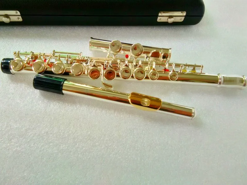 Новый 212 SL музыкальный инструмент Закрыт 16 над E-Key Серебряный C Tune флейта Золотой