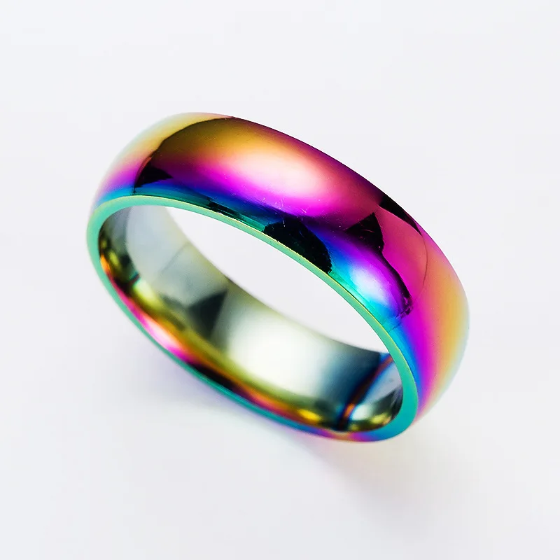 

Popular retro classic hipster accessories Simple nostalgic smooth titanium steel ring stainless steel men's ring