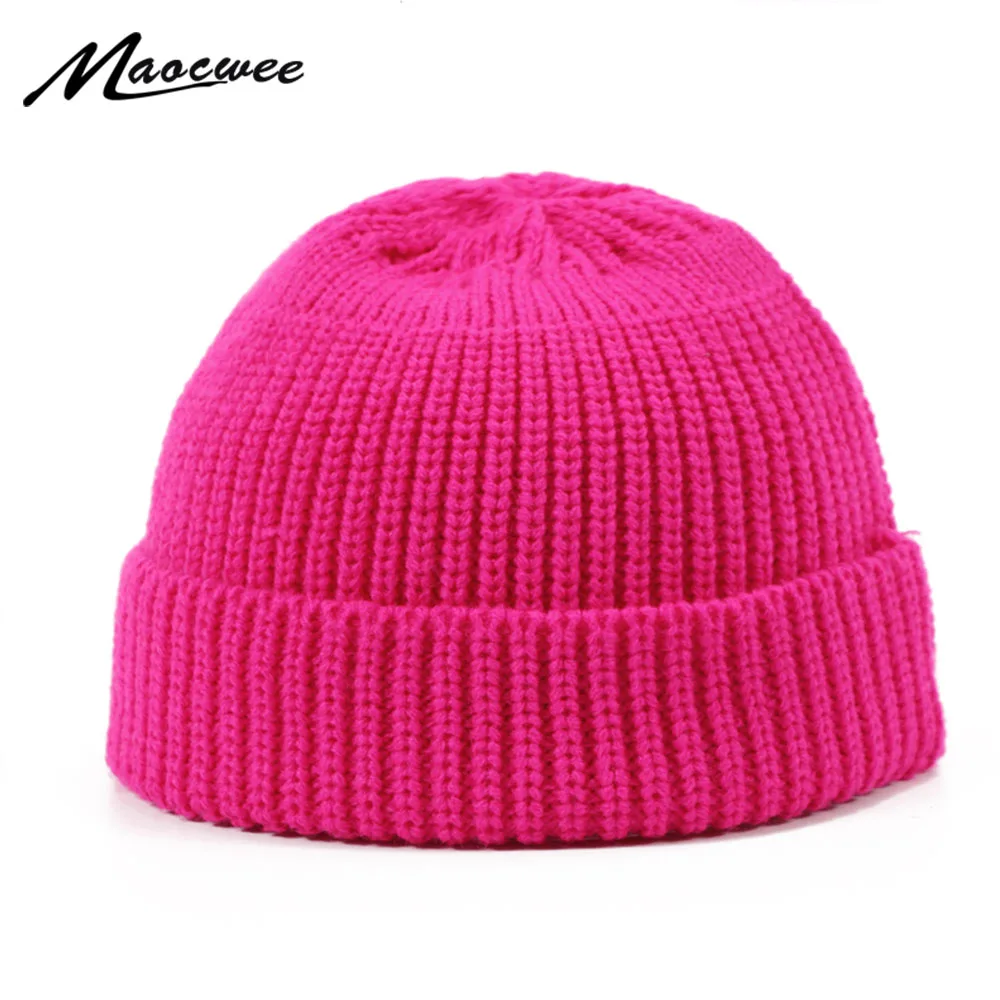 

Autumn Winter Knitted Beanies Hat Soft Casual Oudoor Soft Sport Hats Warm Ski Skullies Bonnet Unisex Cap Solid Color Hedging Cap