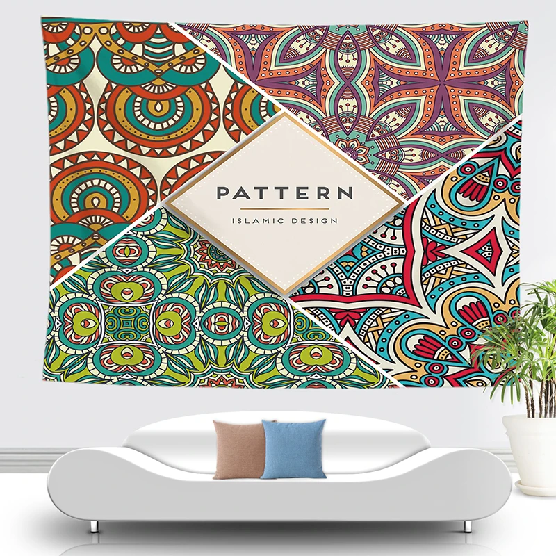 Настенный гобелен с подвесной лампой декор настенное одеяло в виде замка Новое