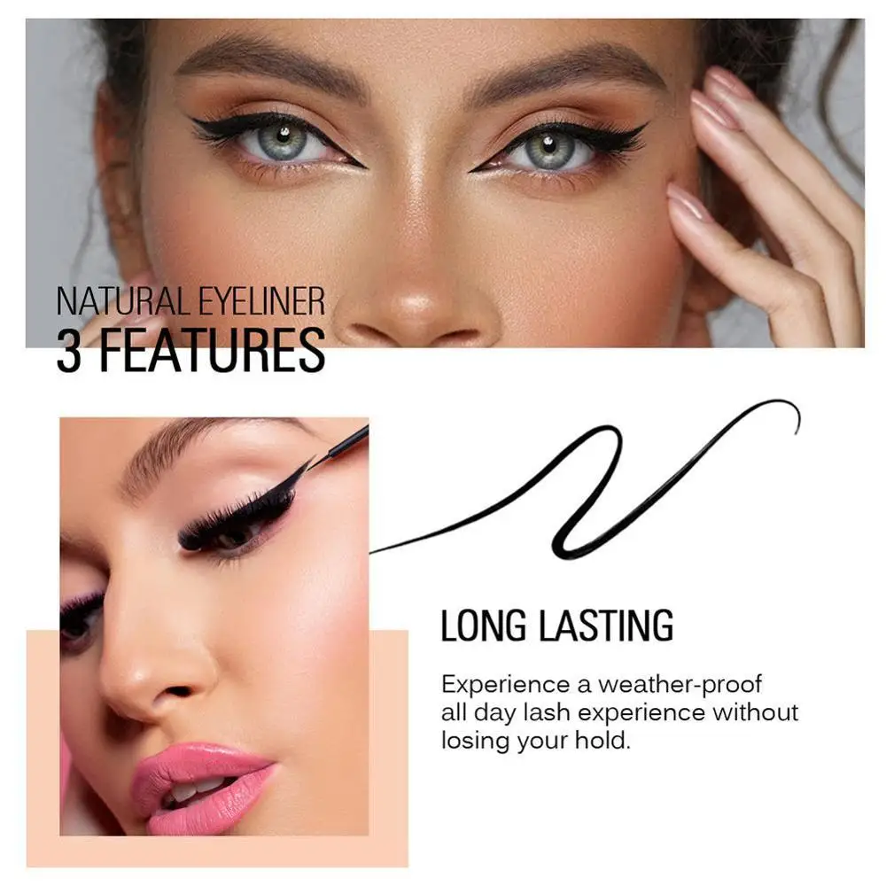 Горячая жидкая подводка для глаз Карандаш Водонепроницаемый Черный сухой maquiagem