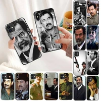 yndfcnb saddam hussein soft phone case cover for iphone 13 11 8 7 6 6s plus x xs max 5 5s se 2020 xr 11 pro 12 12 procover