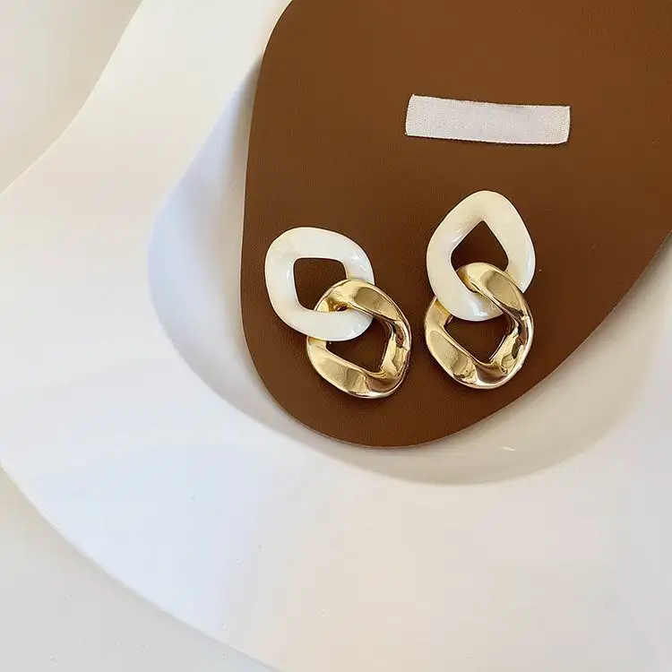 

New Fashion Statement Earrings For Women Jewelry Personality Color-Jointed Chain Earings Wholesale