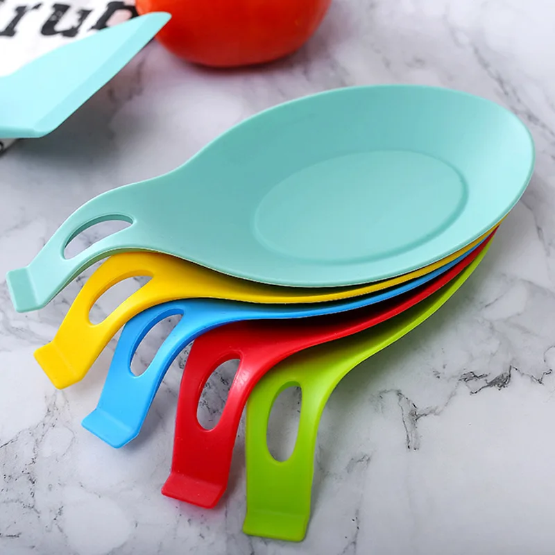 3Pcs Food Grade Spoon Mats Heat Resistant Placemat Tray Chopsticks Rack Glass Coaster Silicone Pads Holder Kitchen Tools |