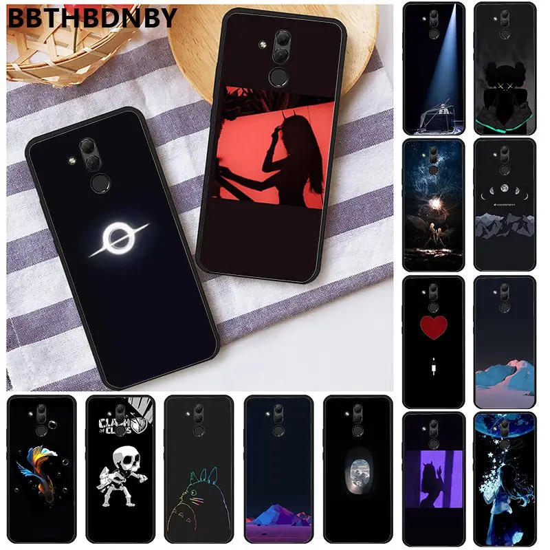 Рождественский черный мягкий чехол для телефона с изображением собаки хаски huawei