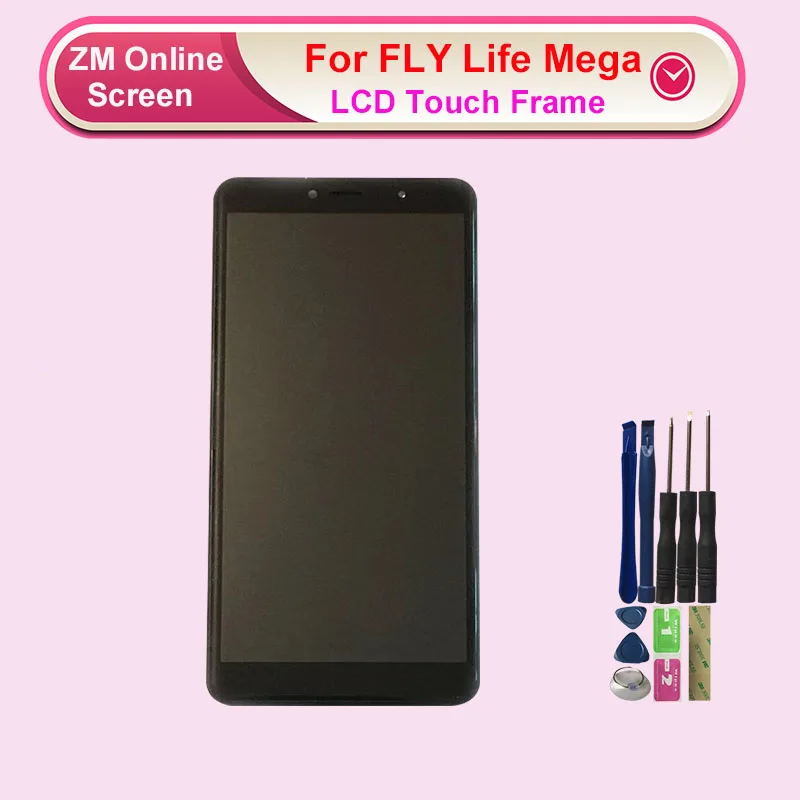 RYKKZ для Fly Life Mega ЖК дисплей с сенсорным экраном и рамкой замены дигитайзера + 3M