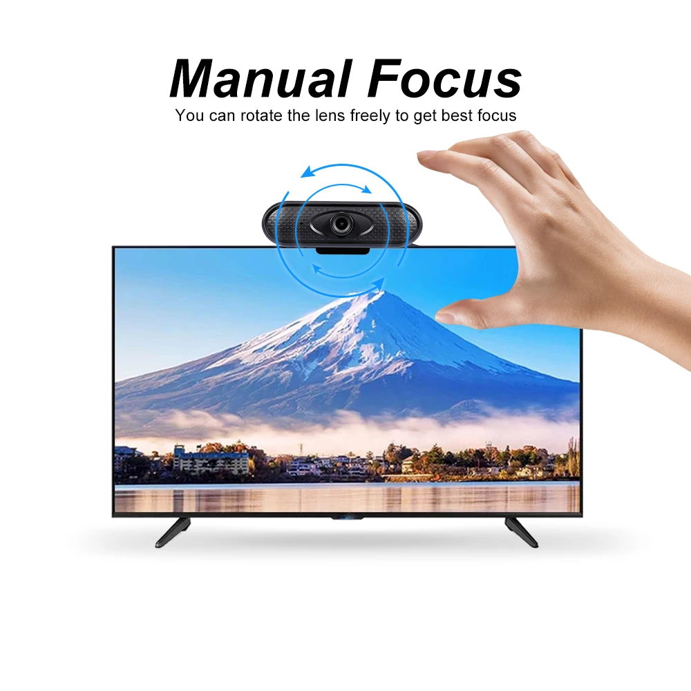 

HD 1080P/720P Web Camera Manual Focus USB Webcam Computer Camera Built-in Microphone Drive-free Camera Webcam for PC Laptop