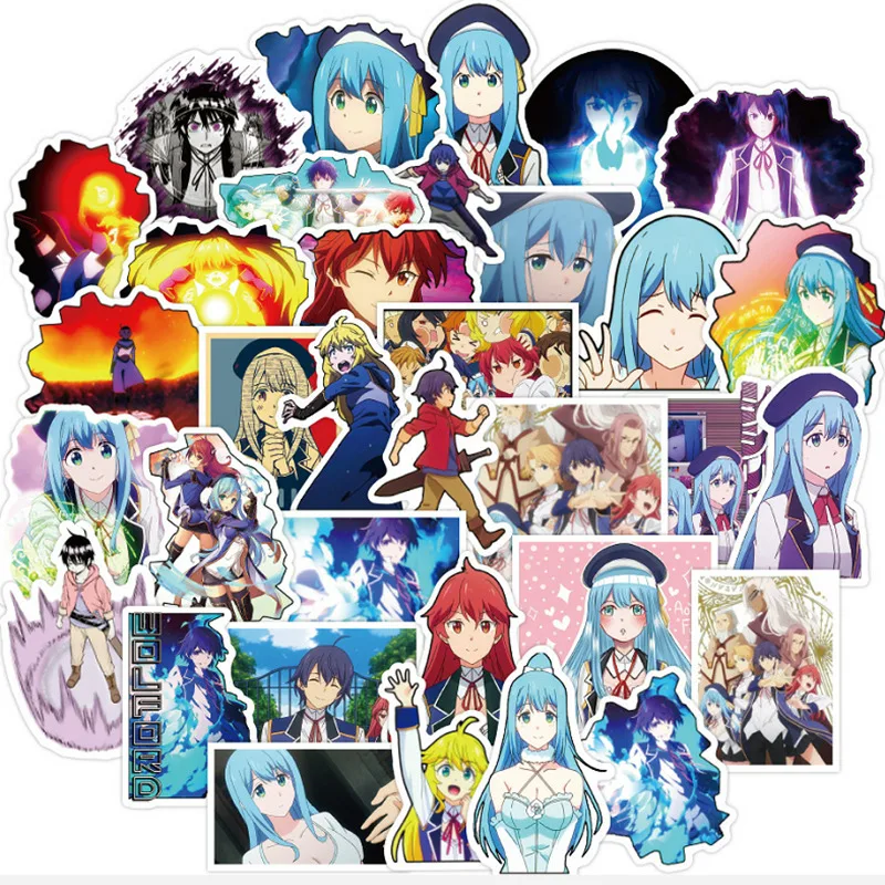 

50 Pcs Anime Wise Man's Grandchild Stickers Shin&Sicily Graffiti Decals Skateboard Sticker for Laptop Suitcase Fridge Kids Gifts