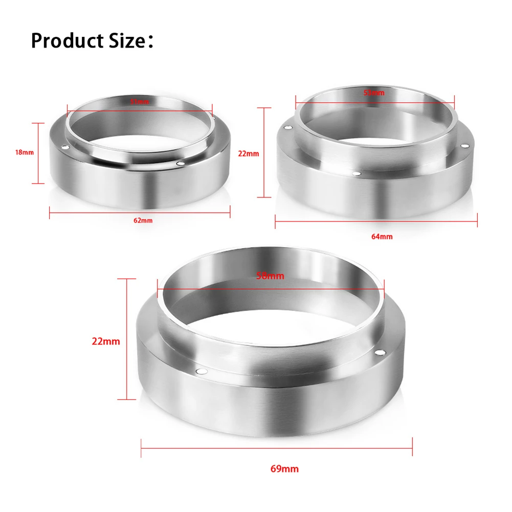 

Anti-drop Dosing Funnel Ring for Coffee Tamper Brewing Bowl Aluminum 51MM 53MM 58MM Coffee Powder Accessories Replacement Ring