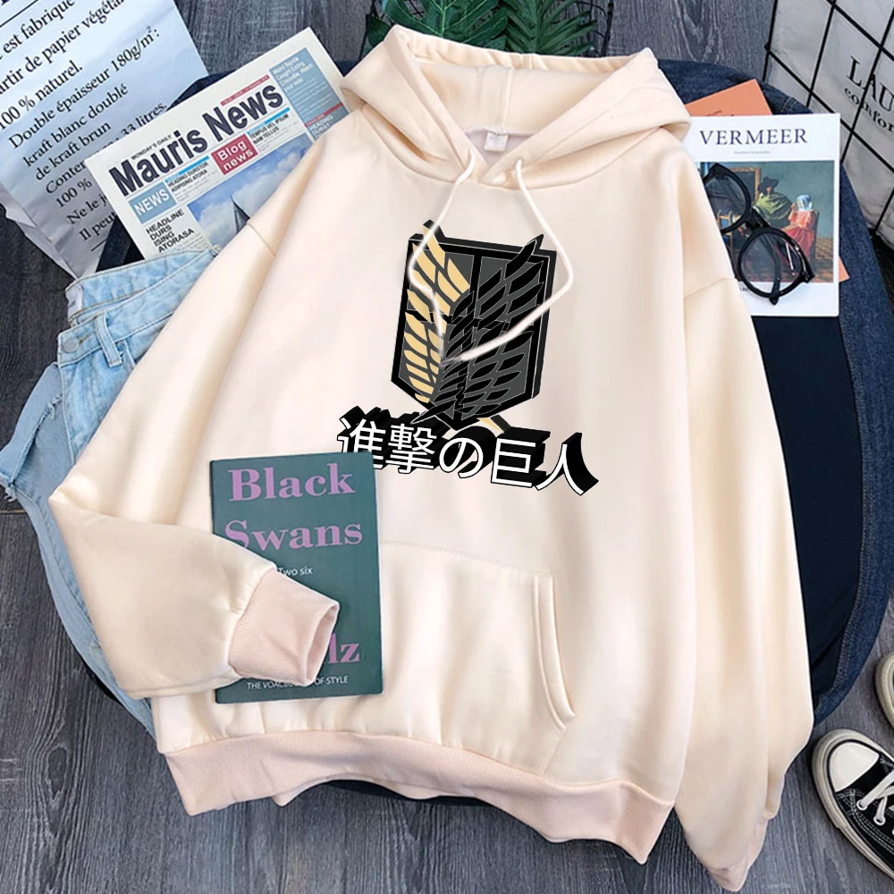 

Attack On Titan Print Kawaii Clothes Woman Casual Winter Fleece Gothic Clothes Female Harajuku Cartoons Oversized Tracksuits