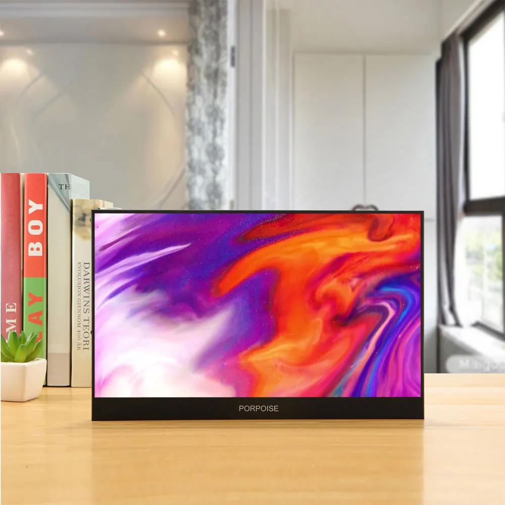 Портативный ЖК hd монитор PORPOISE usb type c HDMI совместим с ноутбуком телефоном xbox
