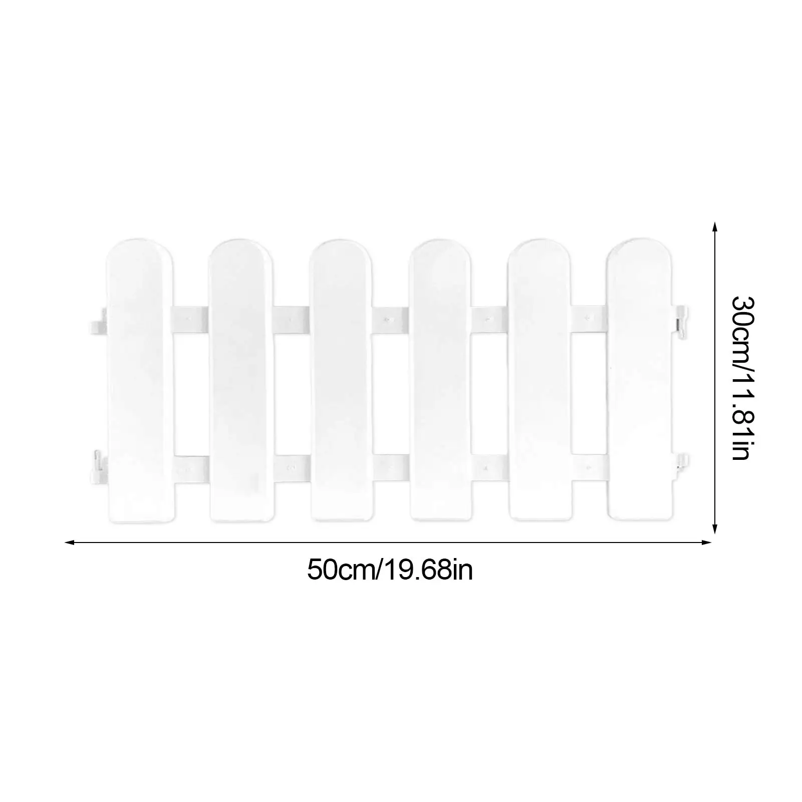 

Plastic Fence Courtyard Indoor Garden Fence Kindergarten Flower Garden Vegetable Small Fence DIY Christmas Decoration White