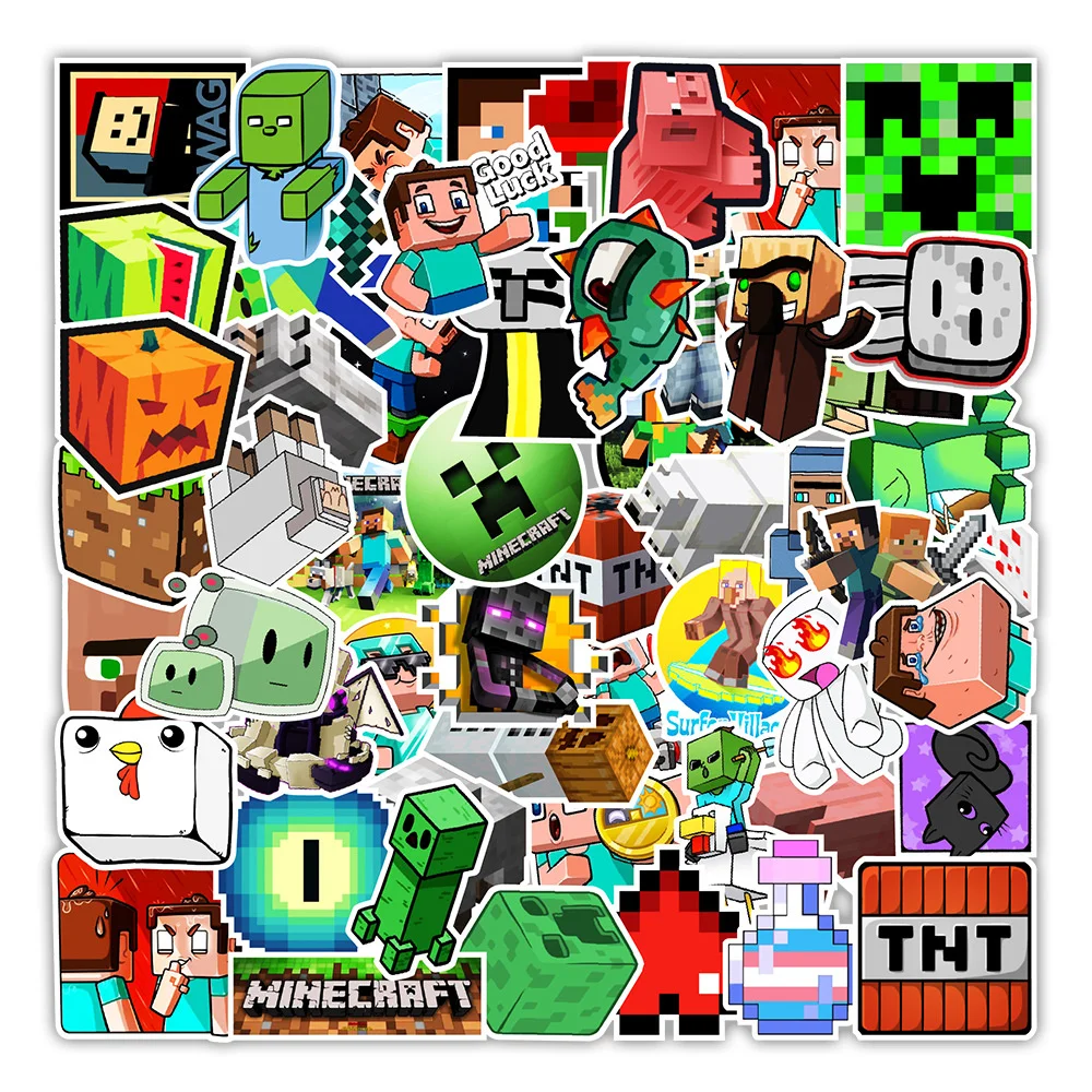 

100pcs my world graffiti Stickers Laptop Skateboards Luggage Motorcycles Phone Children's Toy Waterproof Sticker Classic Decal