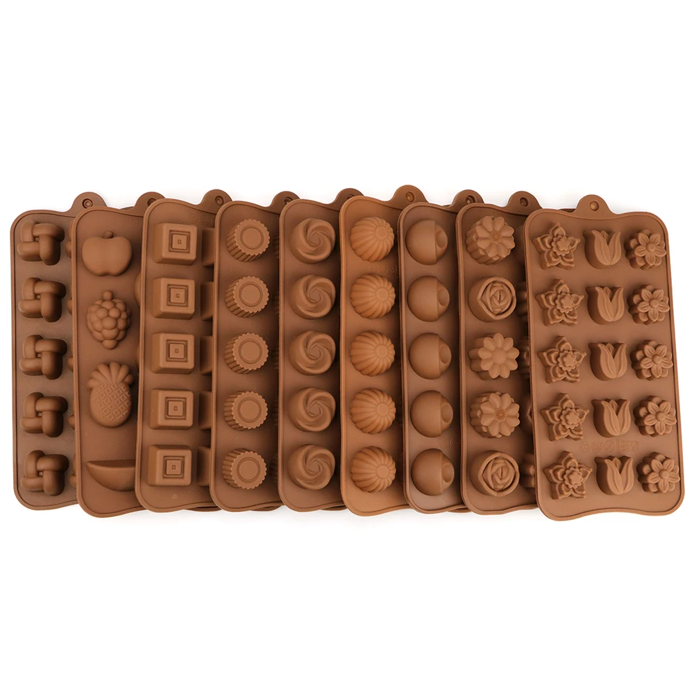 

3D Silicone Chocolate Mold DIY Kitchen Cake Mould Chocolates Baking Tool Nonstick Silicone Cake Mold DIY Jelly Pudding Molds