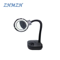 zhmzh 5x 10x magnifying glass lamp ring light electronic maintenance lamp reading fluorescent desk lamp 220v