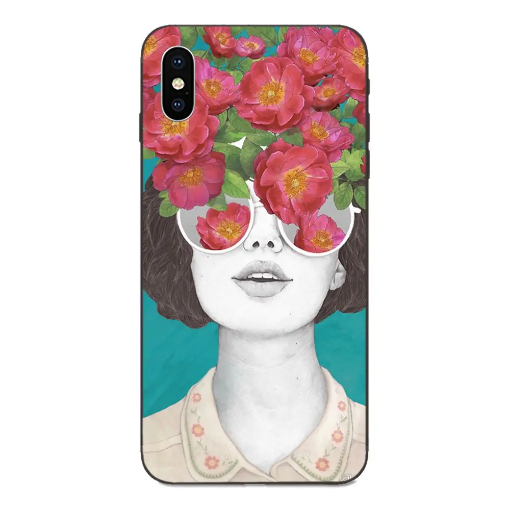 Распродажа роскошные аксессуары для телефона чехол девушки модная Роза макияж