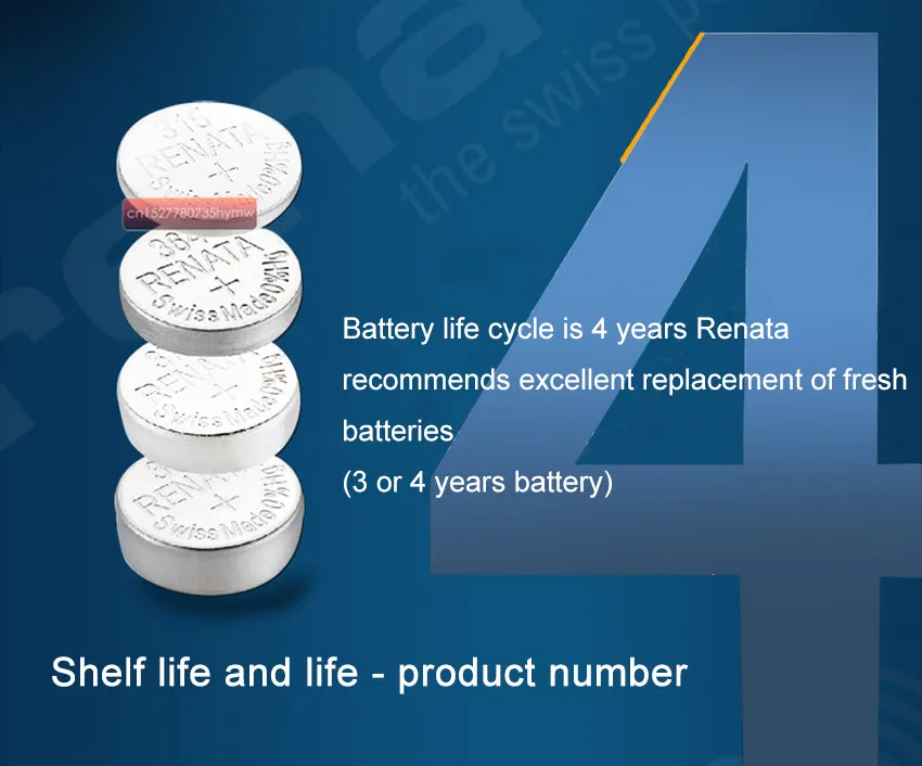 10 упаковок перезаряжаемые элементы для часов Renata из оксида серебра 390 SR1130SW 1130 1 55 в