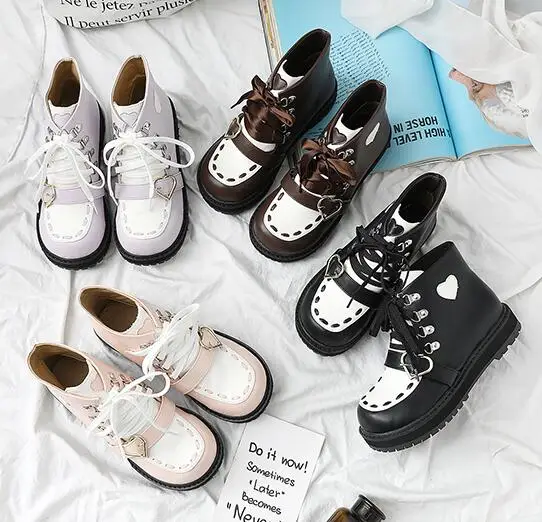 Женские туфли с круглым носком на толстой подошве бархатной подкладкой|Туфли| |