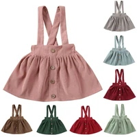 toddler kids summer baby girls cotton sleeveless cute strap suspender skirt outfit clothes mini dress 1 6t 8colors