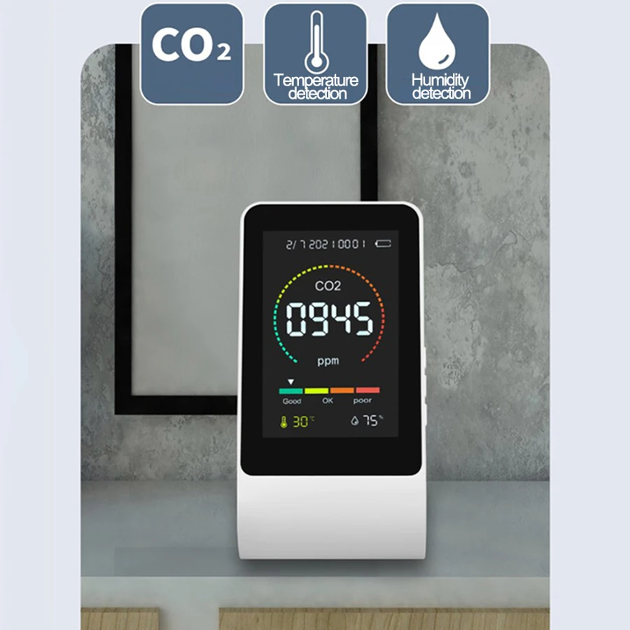

Новинка датчик воздуха CO2 детектор диоксида углерода парниковый склад качество воздуха монитор температуры и влажности Измеритель быстрог...