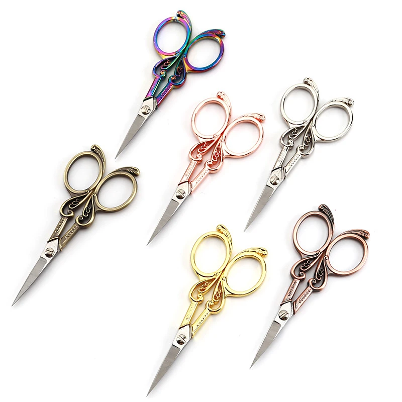 

Vintage Embroidery Scissors Stainless Steel Sharp Scissors for Sewing Crafting Threading Needlework Small Shears DIY Tools