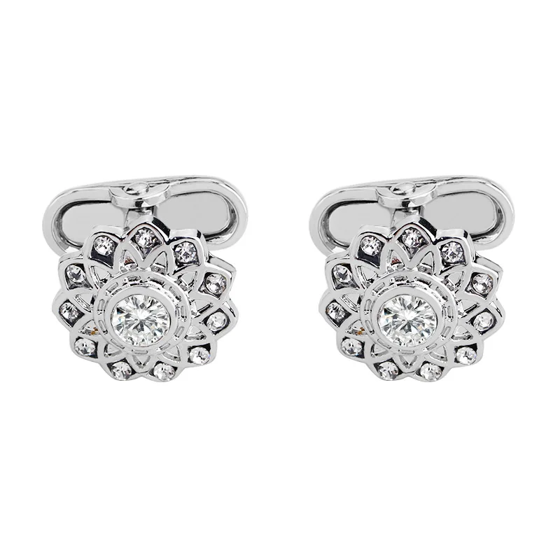 Лучшие продажи цветочные ювелирные запонки свадебные банкетные аксессуары