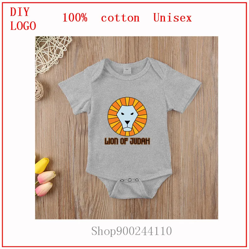 Детское боди с принтом льва Джуды коротким рукавом|Боди для малышек| |