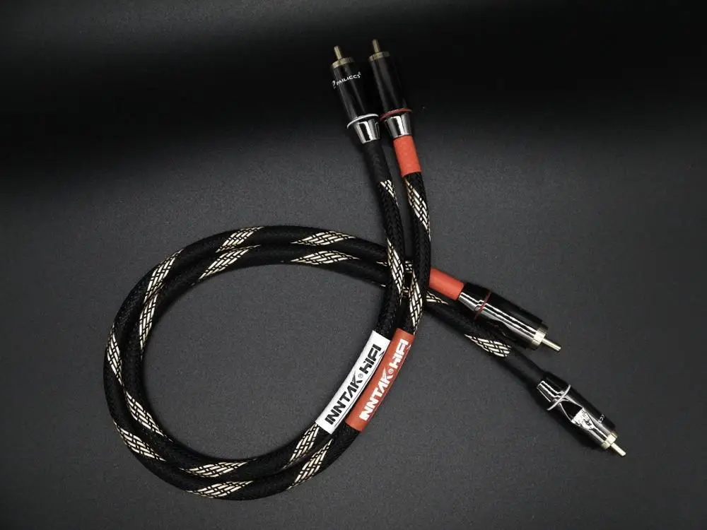 2 шт./пара 4N-OFC Профессиональный аудиокабель RCA/аудиокабель Budweiser штекер RCA к HIFI для