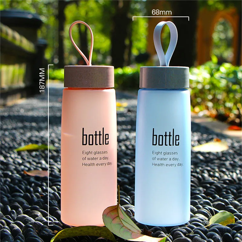 

BPA Free Water Bottle Plastic Sport Scrub Leak Proof Drinking My Bottle Portable Fashion Drinkware Tour Bottles for Lovers