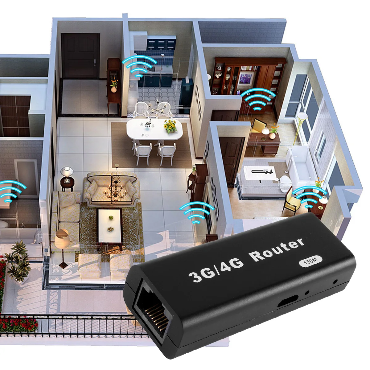 Мини маршрутизатор Wi Fi SOONHUA Беспроводные USB маршрутизаторы 3G RJ45 2412 2483 МГц с