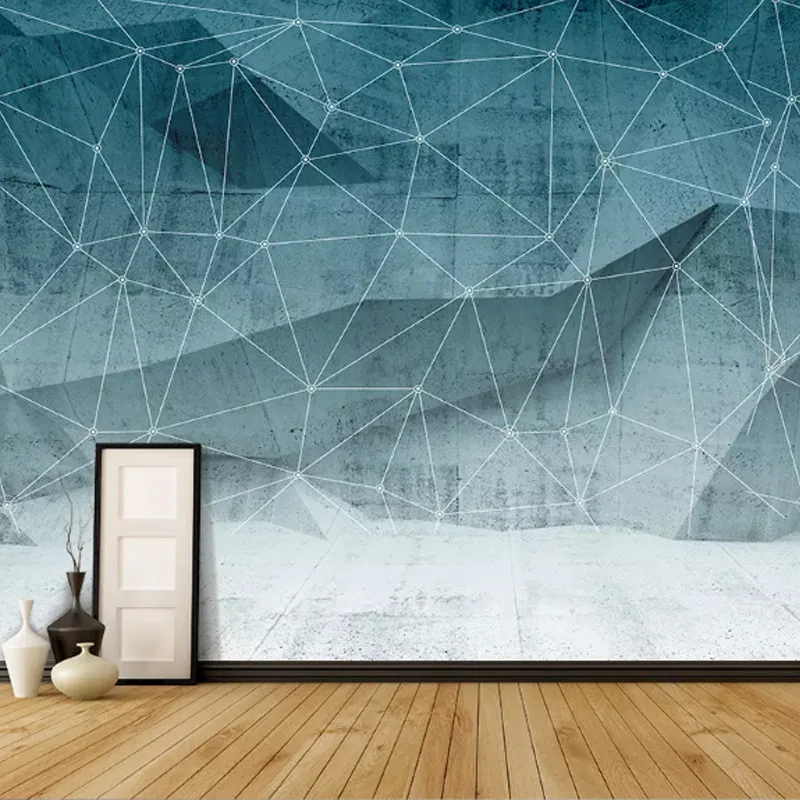 Минималистичный дизайн трехмерные геометрические обои с трехмерной линией