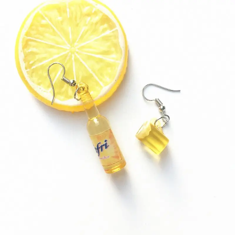 Асимметричные серьги-подвески из полимерной смолы | Украшения и аксессуары