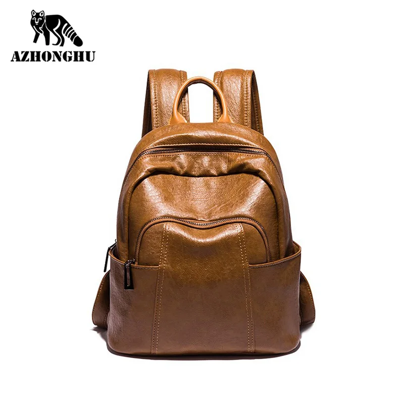 Кожаный рюкзак для женщин новинка 2020 корейский модный универсальный