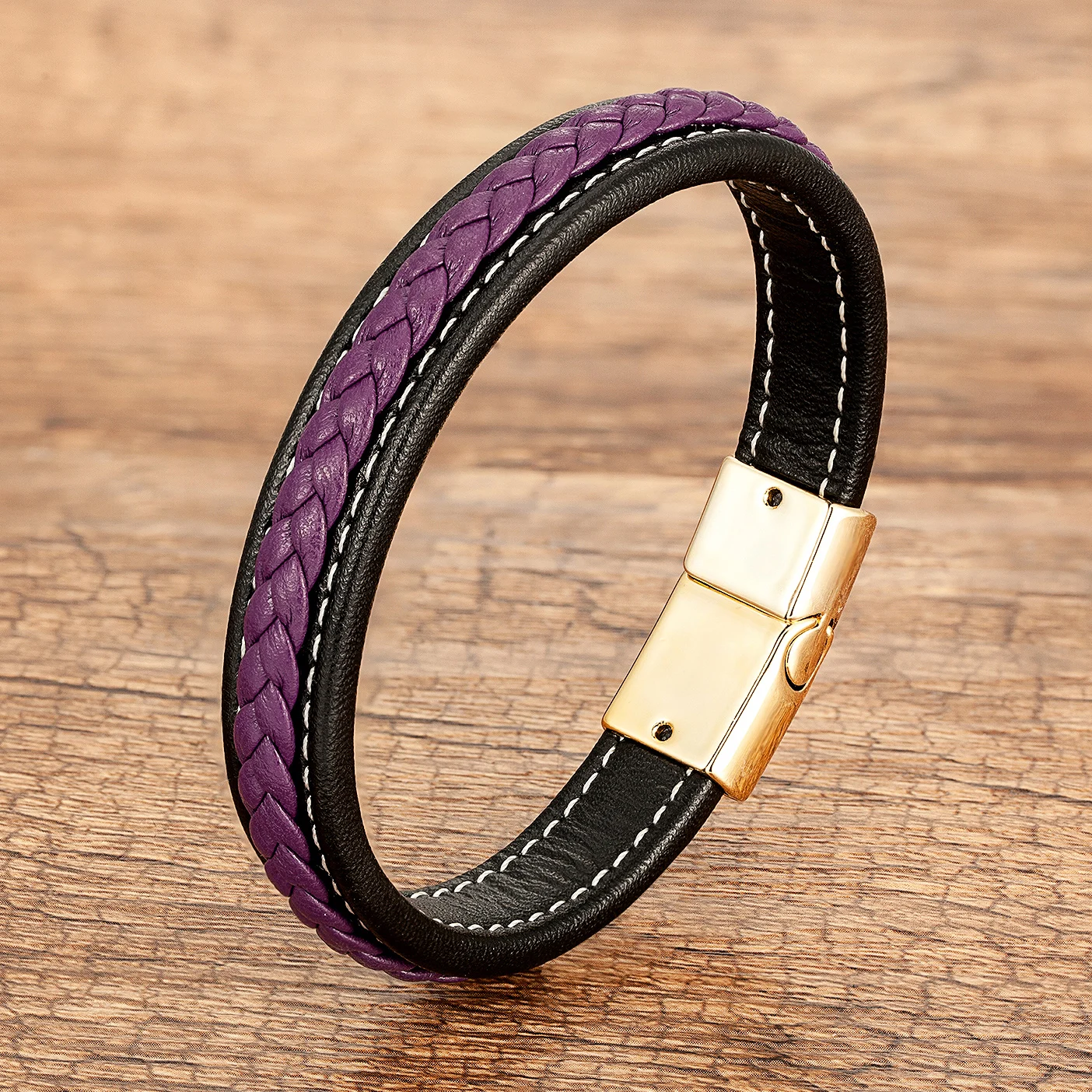 Браслеты из плетеной кожи для мужчин и женщин классическое Ювелирное Украшение с