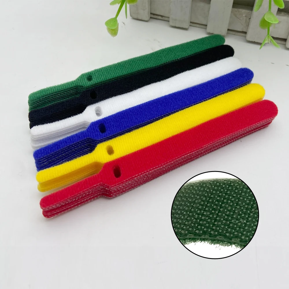 Многоразовая клейкая застежка-липучка нейлоновая кабельная стяжка 1 2x15 см 30 шт. |