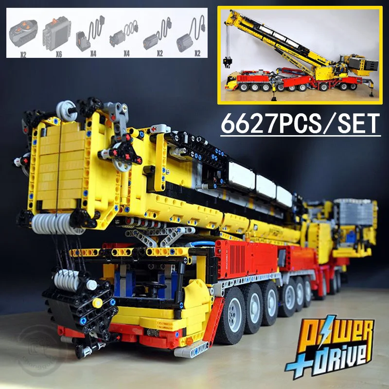 

Новый конструктор MOC RC Power function Crane Ltm 1750 9,1, подходит для LeGINGlys h Motor MOC-5721 Kit, строительные блоки, кирпичи, игрушка «сделай сам», подарок