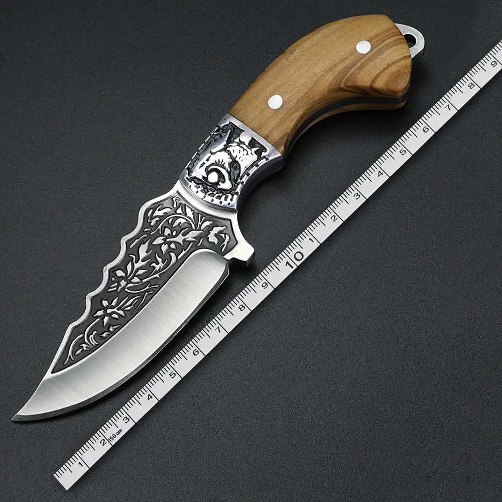 

Field High Hardness Sharp Tactical Knife Camping Hunting Short Knife Self-defense Non-foldable Knife