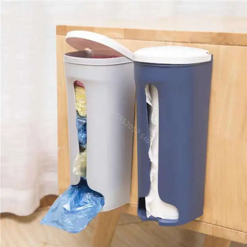 

Wall Hanging Garbage Bag Home Storage Box Hanging Shoes Cover Plastic Rubbish Bag Bathroom Collection Case Kitchen Organizer