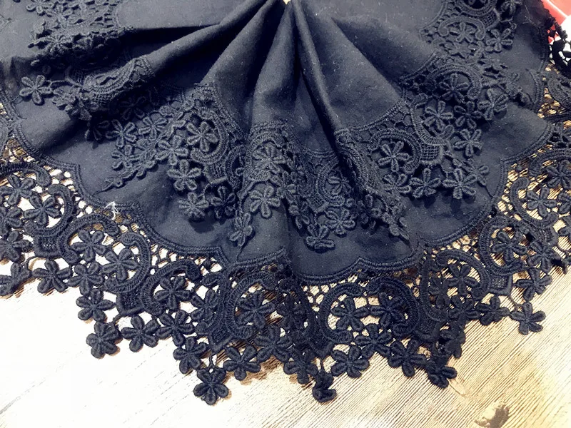 100% хлопок кружево 3 ярда вышитые ткани швейцарский вуаль аппликация кружева