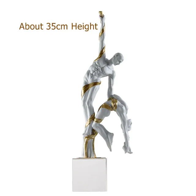 Художественная смола пара акробатиков скульптура кристальная основа для