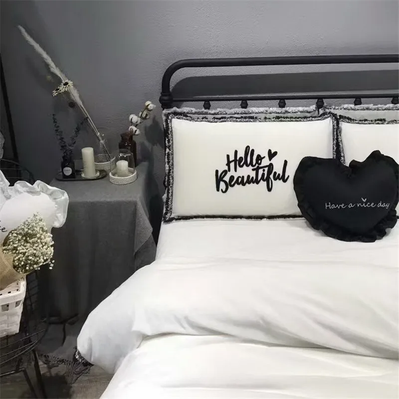 Декоративные подушки с вышивкой Falbala для дивана стульев декоративные подушка в