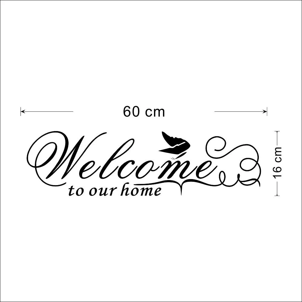 Съемная виниловая наклейка настенная добро пожаловать в наш дом домашний декор